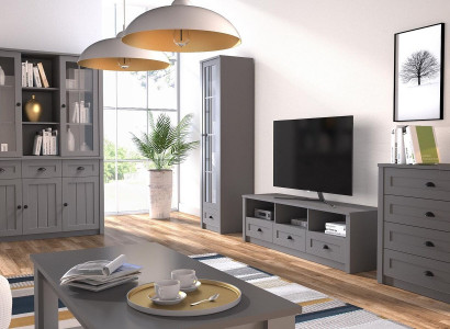 Wohnzimmermöbel Set Designer Wohnzimmer Sideboard Couchtisch Einrichtung 5tlg.